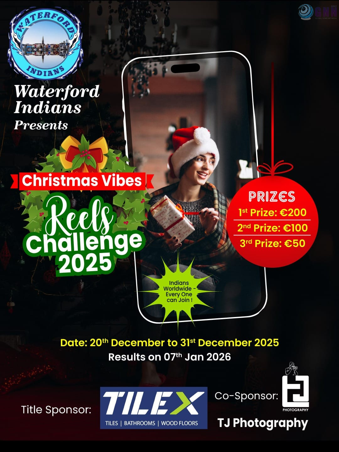 റീലിലൂടെ നേടാം സമ്മാനം.. വാട്ടർഫോർഡ് ഇന്ത്യൻസ് ഒരുക്കുന്ന ‘Christmas Vibes’-Reels Challenge 2025