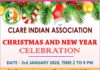 ക്ലയർ ഇന്ത്യൻ കമ്മ്യൂണിറ്റി ഒരുക്കുന്ന “ക്രിസ്മസ്- ന്യൂഇയർ ആഘോഷം” ജനുവരി 3ന്