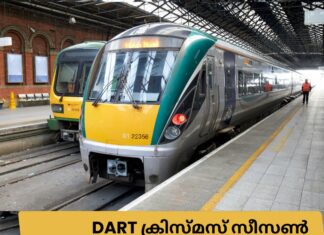 DART ക്രിസ്മസ് സീസൺ ലേറ്റ്-നൈറ്റ് ട്രെയിനുകൾ ഈ വാരാന്ത്യം മുതൽ സർവീസ് ആരംഭിക്കും