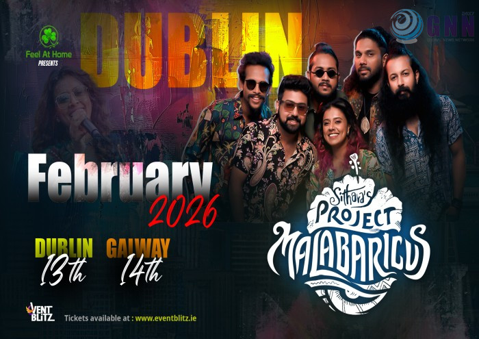 ‘സിത്താര’സംഗീത രാവിന് ഒരുങ്ങി അയർലണ്ട്; “Sithara’s Project Malabaricus” മ്യൂസിക് ഷോ ഡബ്ലിനിലും ഗാൽവേയിലും