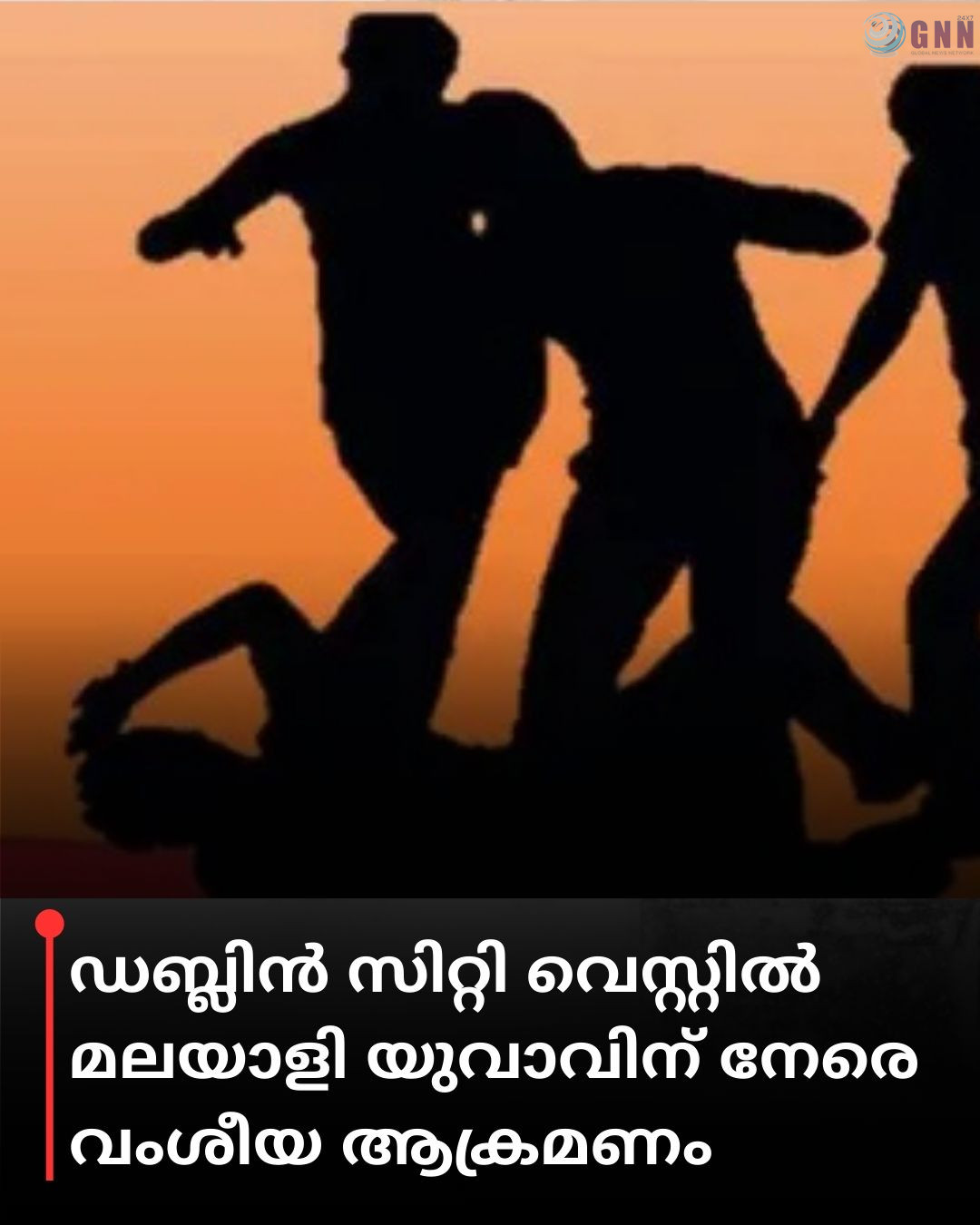 ഡബ്ലിൻ സിറ്റി വെസ്റ്റിൽ മലയാളി യുവാവിന് നേരെ വംശീയ ആക്രമണം