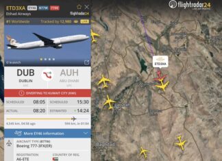 സാങ്കേതിക തകരാർ: ഡബ്ലിൻ അബുദാബി വിമാനം കുവൈറ്റിലേക്ക് വഴിതിരിച്ചു