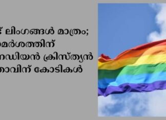 രണ്ട് ലിംഗങ്ങൾ മാത്രം; പരാമർശത്തിന് കനേഡിയൻ ക്രിസ്ത്യൻ നേതാവിന് കോടികൾ പിഴ