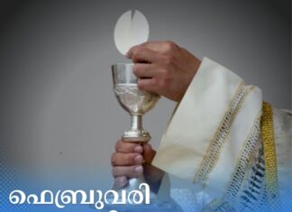 ഫെബ്രുവരി മാസത്തിലെ മലയാളം മാസ്സ് (Roman) ഫെബ്രുവരി 15ന്