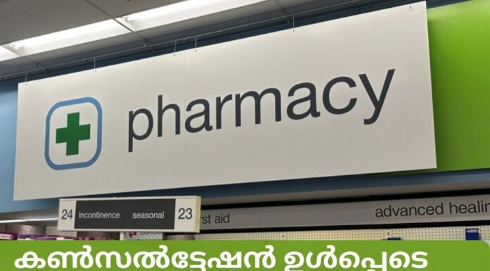 കൺസൽട്ടേഷൻ ഉൾപ്പെടെ ഫാർമസി ഹെൽത്ത് കെയർ സേവനങ്ങൾക്ക് നികുതി ഇളവ് നാളെ മുതൽ