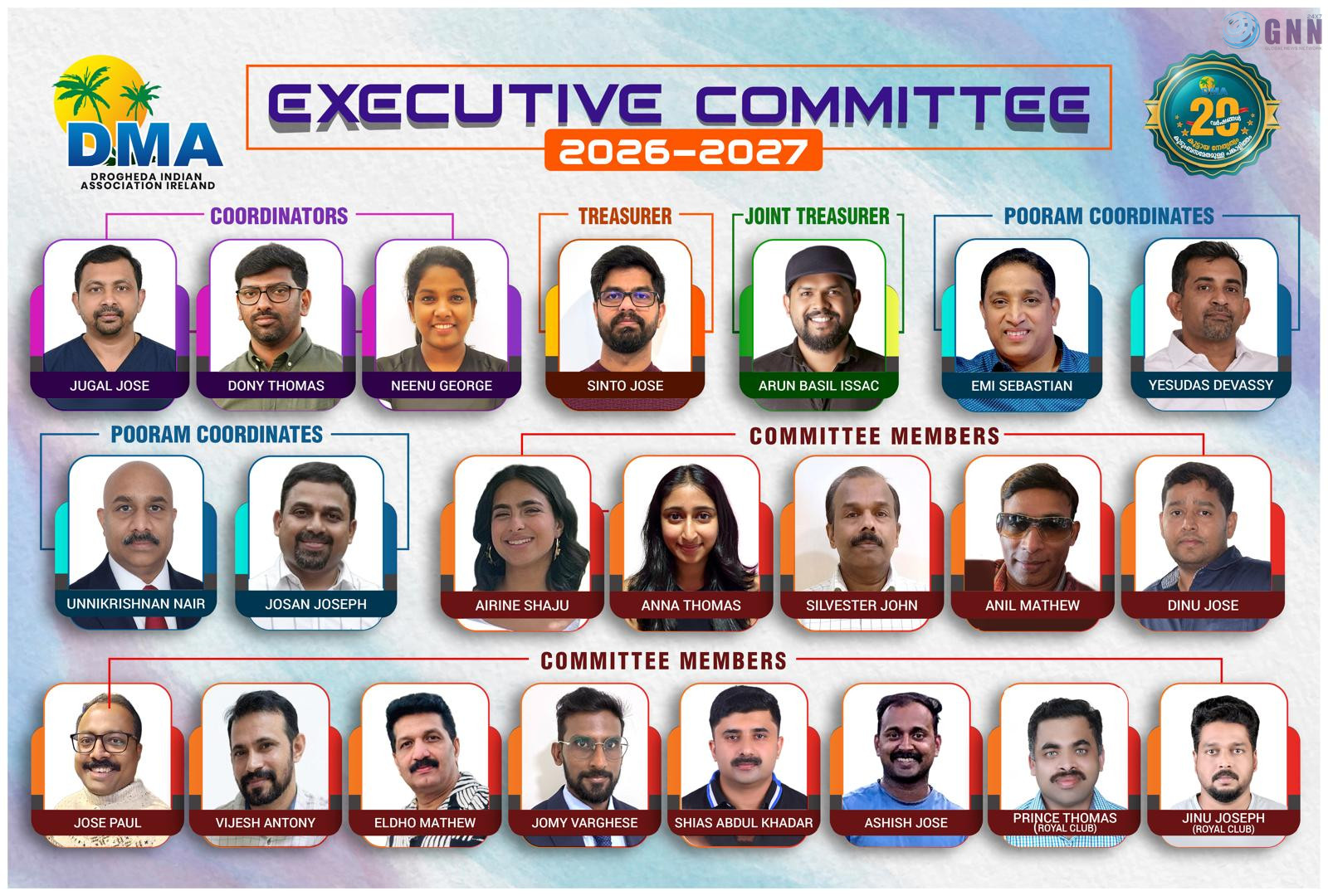 ദ്രോഹടാ ഇന്ത്യൻ അസോസിയേഷൻ എക്സിക്യൂട്ടീവ് കമ്മിറ്റി അംഗങ്ങളെ തെരഞ്ഞെടുത്തു