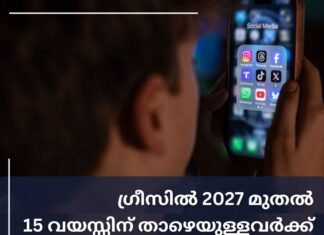 ഗ്രീസിൽ 2027 മുതൽ 15 വയസ്സിന് താഴെയുള്ളവർക്ക് സോഷ്യൽ മീഡിയ നിരോധിക്കും
