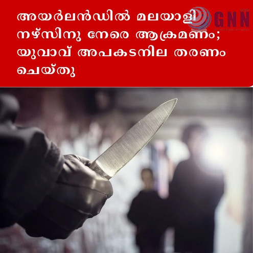 അയർലൻഡിൽ മലയാളി നഴ്സിനു നേരെ ആക്രമണം; യുവാവ് അപകടനില തരണം ചെയ്തു