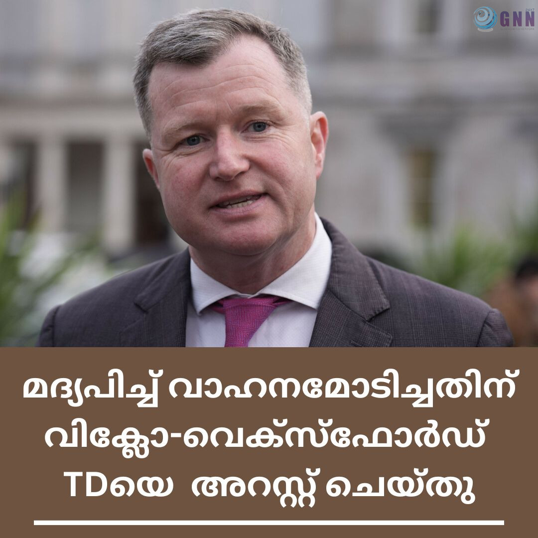 മദ്യപിച്ച് വാഹനമോടിച്ചതിന് വിക്ലോ-വെക്സ്ഫോർഡ് TDയെ അറസ്റ്റ് ചെയ്തു
