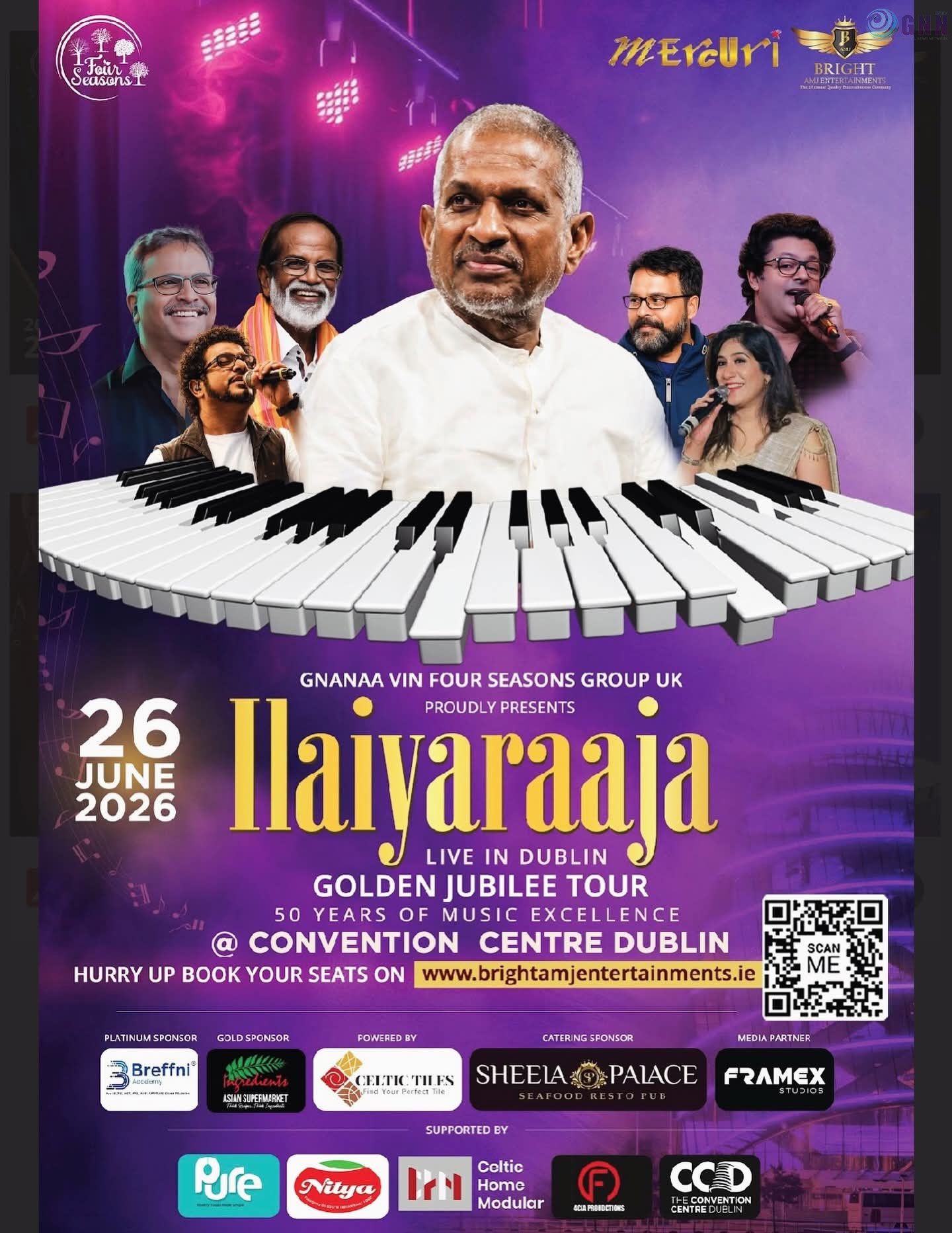 അതിരുകൾ കടന്ന് ‘ഇളയരാജ’ സംഗീതം; MAESTRO ILAIYARAAJA LIVE IN CONCERT ജൂൺ 26ന് ഡബ്ലിനിൽ