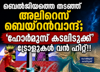 ബെൽജിയത്തെ തടഞ്ഞ് അലിറെസ ബെയ്റൻവാന്ദ്; ‘ഹോർമുസ് കടലിടുക്ക്’ ട്രോളുകൾ വൻ ഹിറ്റ്!!