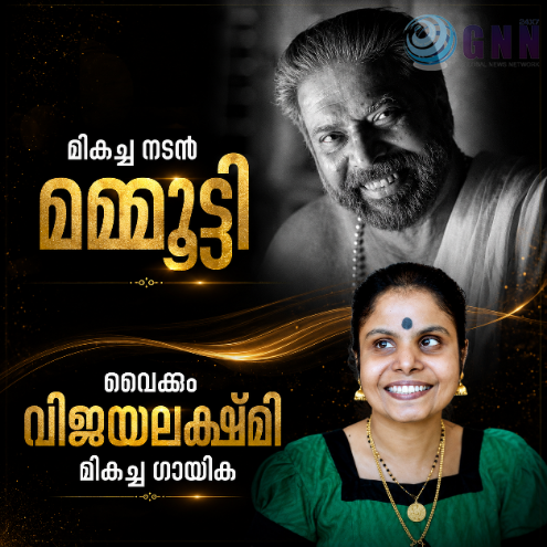 മികച്ച നടൻ മമ്മൂട്ടി; വൈക്കം വിജയലക്ഷ്മി മികച്ച ഗായിക