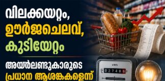 വിലക്കയറ്റം, ഊർജച്ചെലവ്, കുടിയേറ്റം; അയർലണ്ടുകാരുടെ പ്രധാന ആശങ്കകൾ പുറത്തുവിട്ട് EU സർവേ