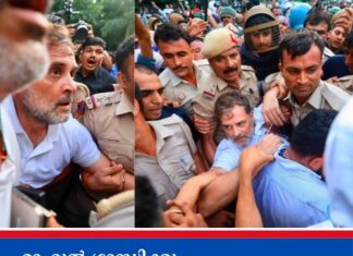 രാഹുൽ ഗാന്ധിക്കും പ്രിയങ്ക ഗാന്ധിക്കും എതിരായ പോലീസ് നടപടി ജനാധിപത്യവിരുദ്ധം: ഐഒസി അയർലണ്ട്