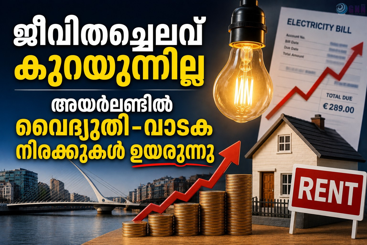 ജീവിതച്ചെലവ് കുറയുന്നില്ല; അയർലണ്ടിൽ വൈദ്യുതി-വാടക നിരക്കുകൾ ഉയരുന്നു