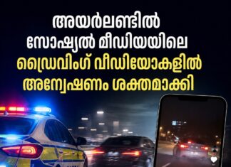 അയർലണ്ടിൽ സോഷ്യൽ മീഡിയയിലെ ഡ്രൈവിംഗ് വീഡിയോകളിൽ അന്വേഷണം ശക്തമാക്കി