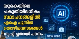 യുകെയിലെ പകുതിയിലധികം സ്ഥാപനങ്ങളിൽ എഐ പുതിയ തൊഴിലവസരങ്ങൾ സൃഷ്ടിച്ചതായി പഠനം