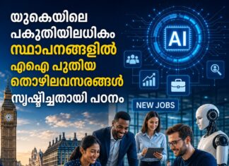 യുകെയിലെ പകുതിയിലധികം സ്ഥാപനങ്ങളിൽ എഐ പുതിയ തൊഴിലവസരങ്ങൾ സൃഷ്ടിച്ചതായി പഠനം