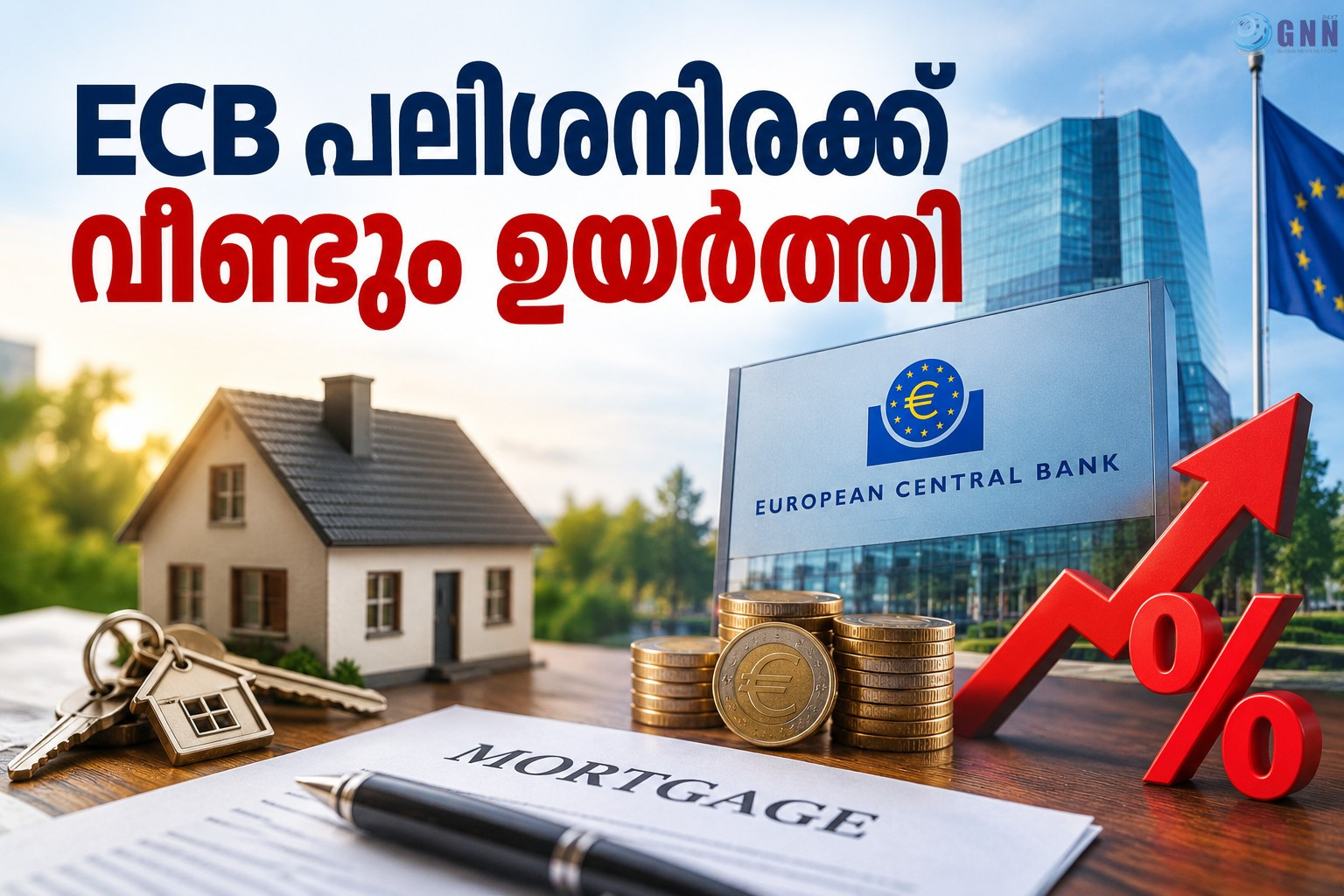 ECB പലിശനിരക്ക് വീണ്ടും ഉയർത്തി; മോർട്ട്ഗേജ് വായ്പക്കാർക്ക് തിരിച്ചടവ് കൂടും
