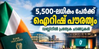 5,500-ലധികം പേർക്ക് ഐറിഷ് പൗരത്വം; ഡബ്ലിനിൽ പ്രത്യേക ചടങ്ങുകൾ