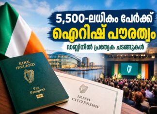 5,500-ലധികം പേർക്ക് ഐറിഷ് പൗരത്വം; ഡബ്ലിനിൽ പ്രത്യേക ചടങ്ങുകൾ