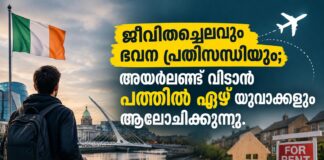 ജീവിതച്ചെലവും ഭവന പ്രതിസന്ധിയും; അയർലണ്ട് വിടാൻ പത്തിൽ ഏഴ് യുവാക്കളും ആലോചിക്കുന്നു – സർവേ