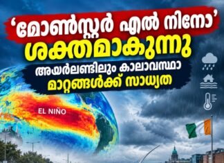 ‘മോൺസ്റ്റർ എൽ നിനോ’ ശക്തമാകുന്നു; അയർലണ്ടിലും കാലാവസ്ഥാ മാറ്റങ്ങൾക്ക് സാധ്യത