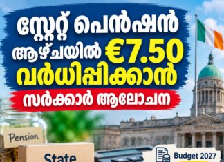 സ്റ്റേറ്റ് പെൻഷൻ ആഴ്ചയിൽ €7.50 വർധിപ്പിക്കാൻ സർക്കാർ ആലോചന