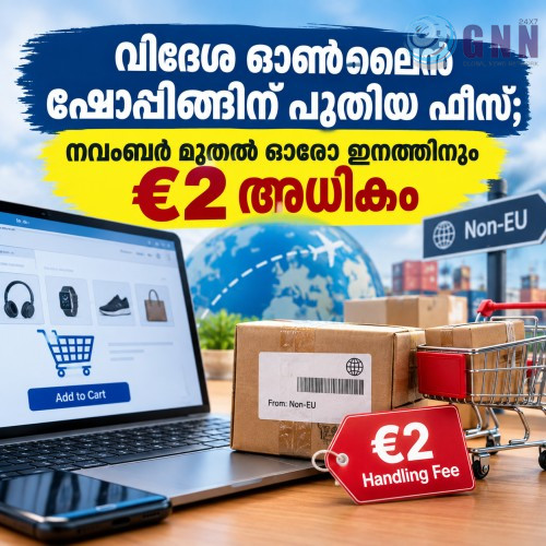 വിദേശ ഓൺലൈൻ ഷോപ്പിങ്ങിന് പുതിയ ഫീസ്; നവംബർ മുതൽ ഓരോ ഇനത്തിനും €2 അധികം