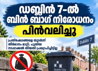 ഡബ്ലിൻ 7-ലെ ബിൻ ബാഗ് നിരോധനം പിൻവലിച്ചു