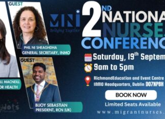 മൈഗ്രന്റ് നഴ്സസ് അയർലണ്ടിന്റെ ദേശീയ സമ്മേളനം സെപ്റ്റംബർ 19ന്; ആരോഗ്യമന്ത്രി ജെന്നിഫർ കാരൾ മക്നീൽ മുഖ്യാതിഥിയാകും