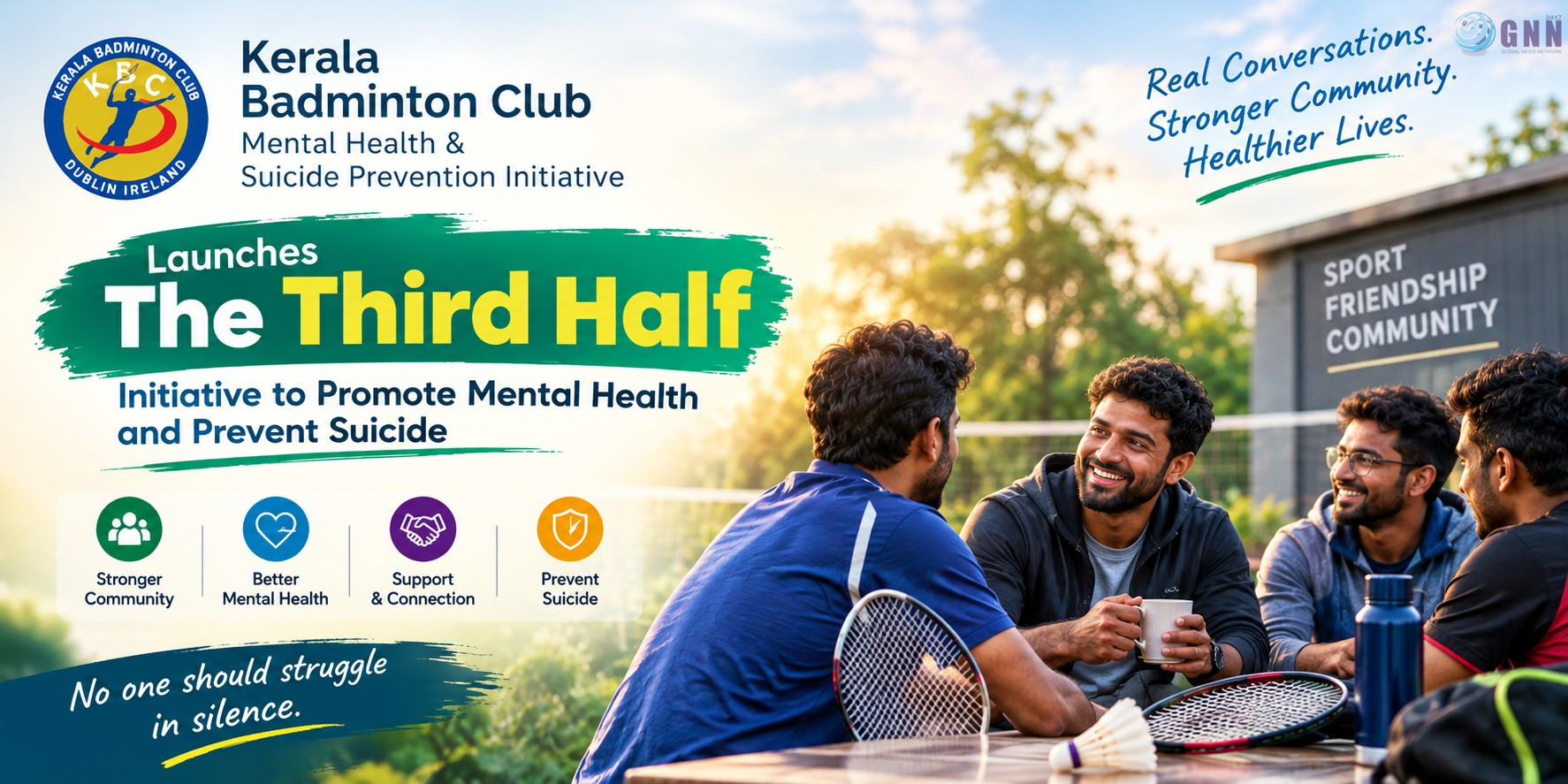 Kerala Badminton Club Launches ‘The Third Half’ Initiative to Promote Mental Health and Prevent Suicide
