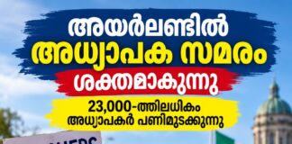 അയർലണ്ടിൽ അധ്യാപക സമരം ശക്തമാകുന്നു; കൂടുതൽ സെക്കൻഡറി സ്കൂൾ അധ്യാപകർ പണിമുടക്കുന്നു