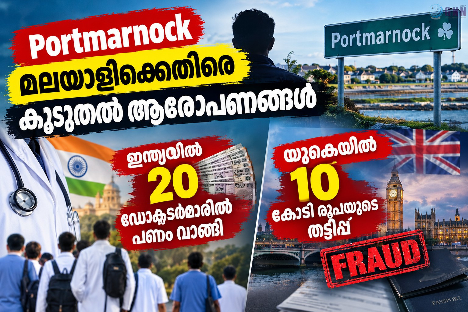 Portmarnock മലയാളിക്കെതിരെ കൂടുതൽ ആരോപണങ്ങൾ; ഇന്ത്യയിൽ 20 ഡോക്ടർമാരിൽ നിന്ന് പണം വാങ്ങി; യുകെയിൽ 10 കോടി രൂപയുടെ തട്ടിപ്പ്