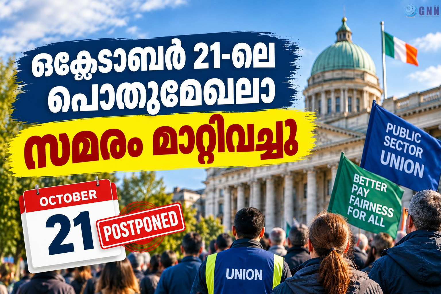 ഒക്ടോബർ 21-ലെ പൊതുമേഖലാ ജീവനക്കാരുടെ സമരം മാറ്റിവച്ചു; സർക്കാരും ട്രേഡ് യൂണിയനുകളും ചർച്ചയ്ക്ക്