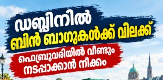 ഡബ്ലിനിൽ ബിൻ ബാഗുകൾക്ക് വിലക്ക്; ഫെബ്രുവരിയിൽ വീണ്ടും നടപ്പാക്കാൻ നീക്കം