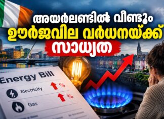 അയർലണ്ടിൽ വീണ്ടും ഊർജവില വർധനയ്ക്ക് സാധ്യത