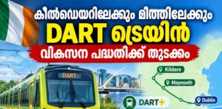 കിൽഡെയറിലേക്കും മീത്തിലേക്കും DART ട്രെയിൻ; വികസന പദ്ധതിക്ക് തുടക്കം