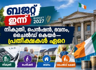 അയർലണ്ട് ബജറ്റ് ഇന്ന്: നികുതി, പെൻഷൻ, ഭവനം, ചൈൽഡ് കെയർ—പ്രതീക്ഷകൾ ഏറെ