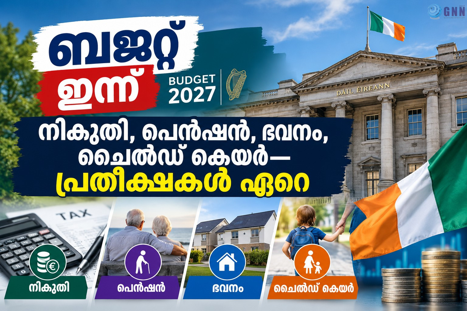 അയർലണ്ട് ബജറ്റ് ഇന്ന്: നികുതി, പെൻഷൻ, ഭവനം, ചൈൽഡ് കെയർ—പ്രതീക്ഷകൾ ഏറെ