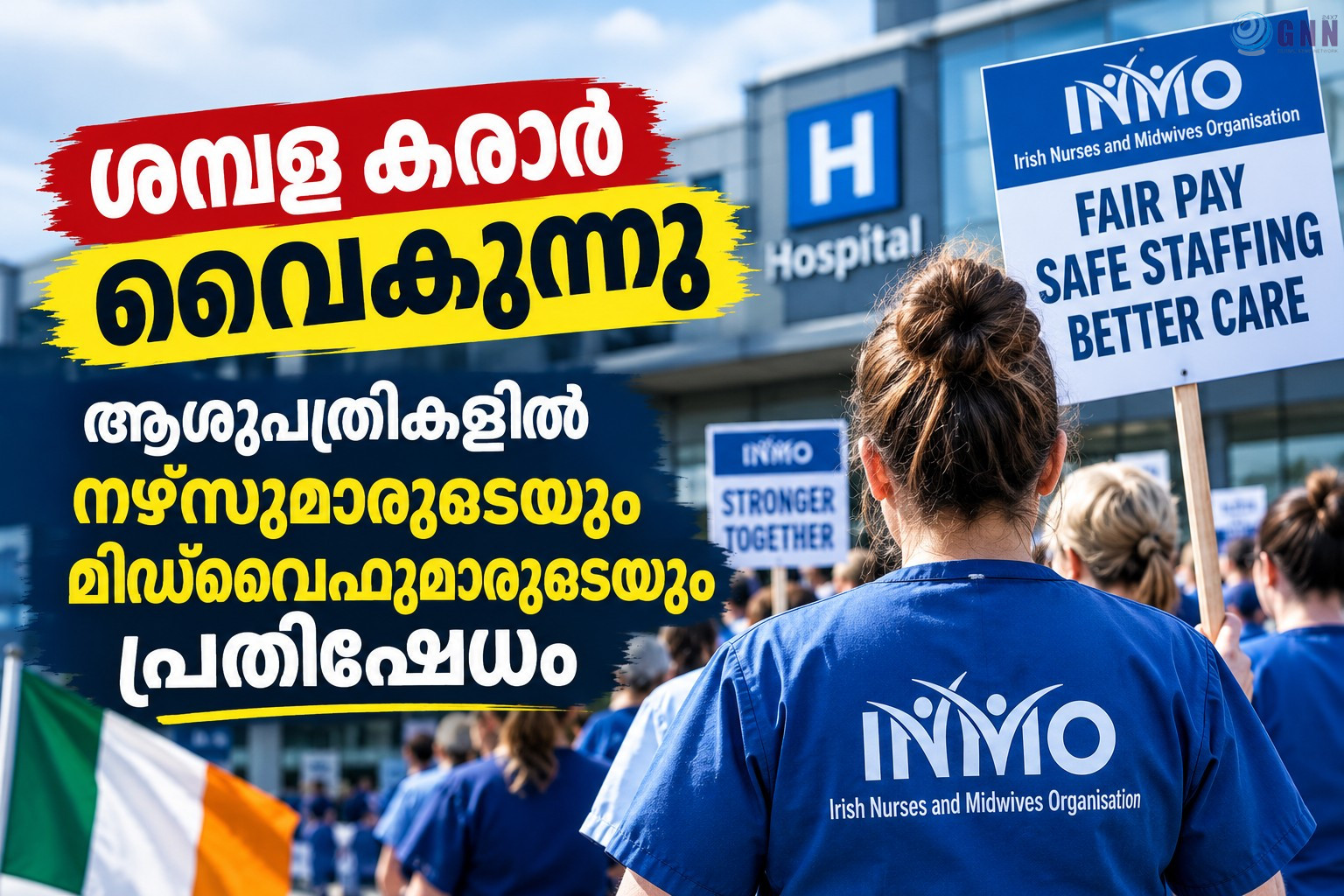 ശമ്പള കരാർ വൈകുന്നു; ആശുപത്രികളിൽ നഴ്സുമാരുടെയും മിഡ്വൈഫുമാരുടെയും പ്രതിഷേധം