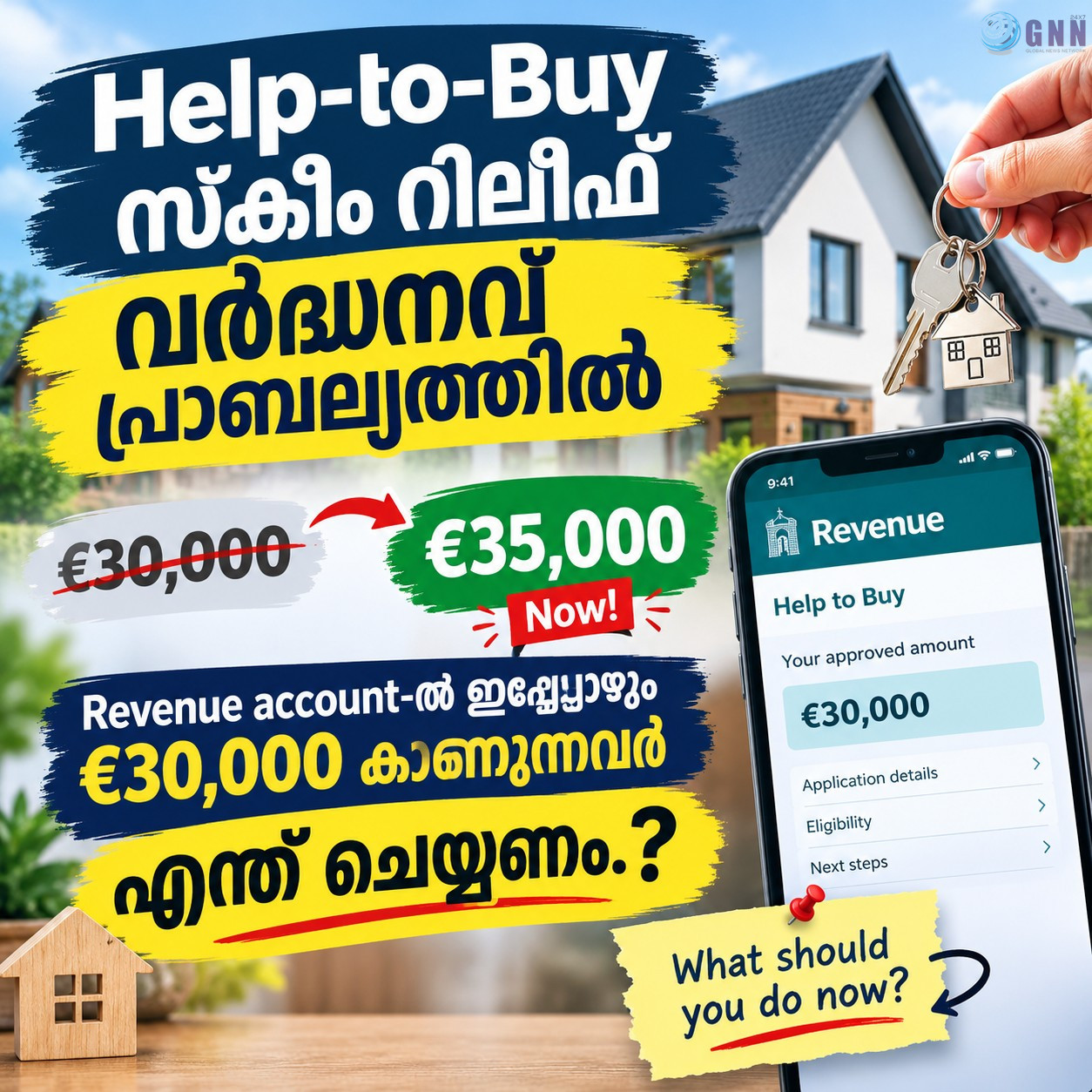 ഹെൽപ്പ്-ടു-ബൈ സ്കീം റിലീഫ് വർദ്ധനവ് പ്രാബല്യത്തിൽ; Revenue account-ൽ ഇപ്പോഴും €30,000 കാണുന്നവർ എന്ത് ചെയ്യണം.?