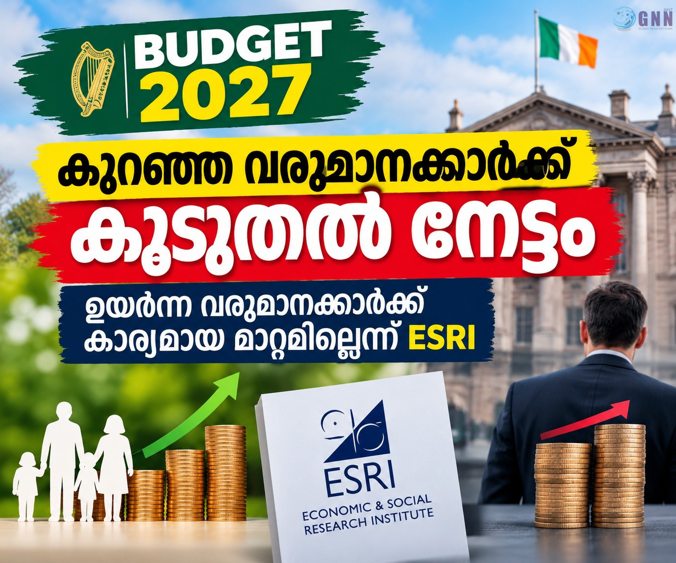 ബജറ്റ് 2027: കുറഞ്ഞ വരുമാനക്കാർക്ക് കൂടുതൽ നേട്ടം; ഉയർന്ന വരുമാനക്കാർക്ക് കാര്യമായ മാറ്റമില്ലെന്ന് ESRI