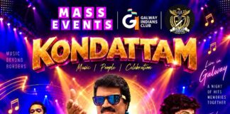 മലയാളികളുടെ എം.ജി ഗാൽവേയിൽ; ആട്ടവും പാട്ടുമായി ‘KONDATTAM’ നവംബർ 13ന്