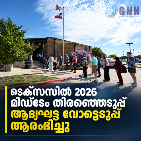 ടെക്സസിൽ 2026 മിഡ്ടേം തിരഞ്ഞെടുപ്പ് – ആദ്യഘട്ട വോട്ടെടുപ്പ് ആരംഭിച്ചു
